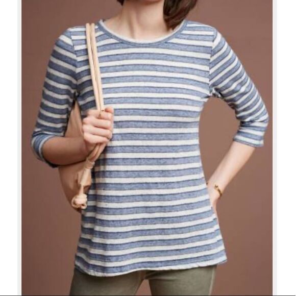 NWT Anthropologie Striped Scoop-Back Tunic - Picture 2 of 3